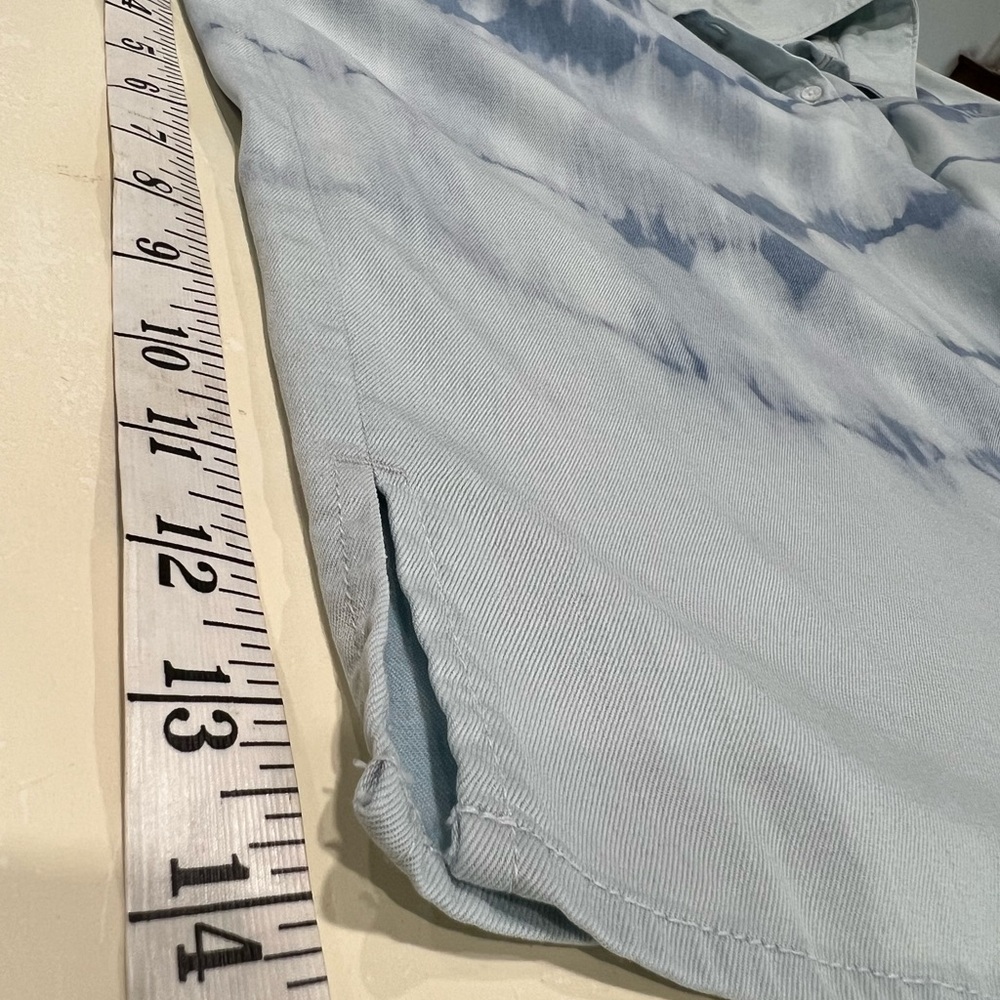 Lane Bryant Denim-look Tie-Dye Blouse | 30/32 - Picture 10 of 12